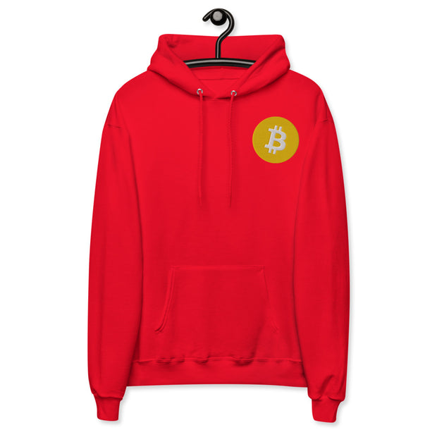 Bitcoin (BTC) Unisex Fleece Hoodie  - Embroidered