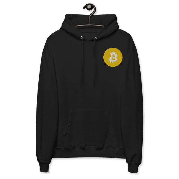 Bitcoin (BTC) Unisex Fleece Hoodie  - Embroidered