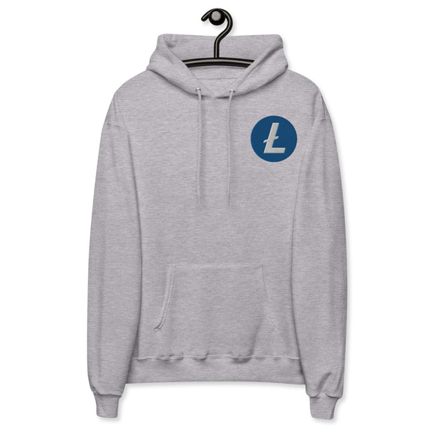 Litecoin (LTC) Unisex Fleece Hoodie  - Embroidered
