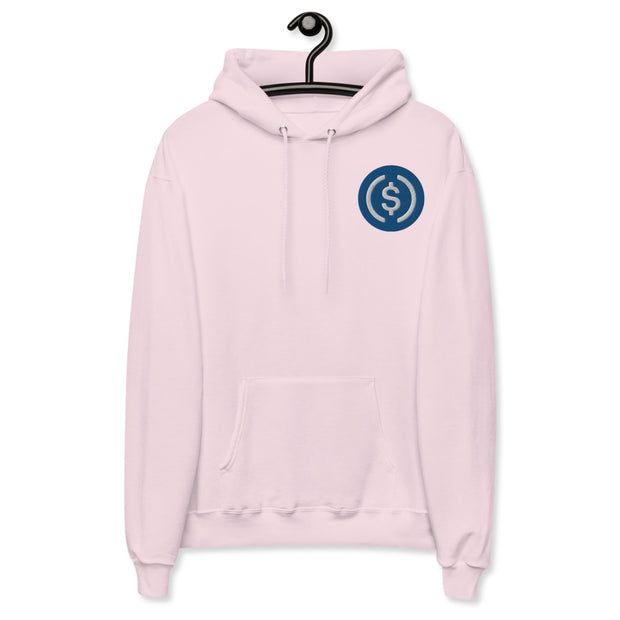 USD Coin (USDC) Unisex Fleece Hoodie  - Embroidered